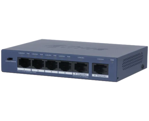 10-Port Fast Ethernet Switch with 8-Port PoE ( DH-PFS3010-8ET-65 )